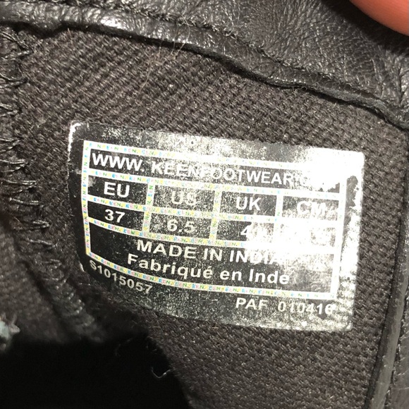 Keen Brown Suede Ankle Booties with Navy Strap Detail - Picture 11 of 11